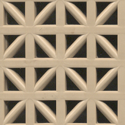 Cross Rib Shower Mats With Edging - Beige