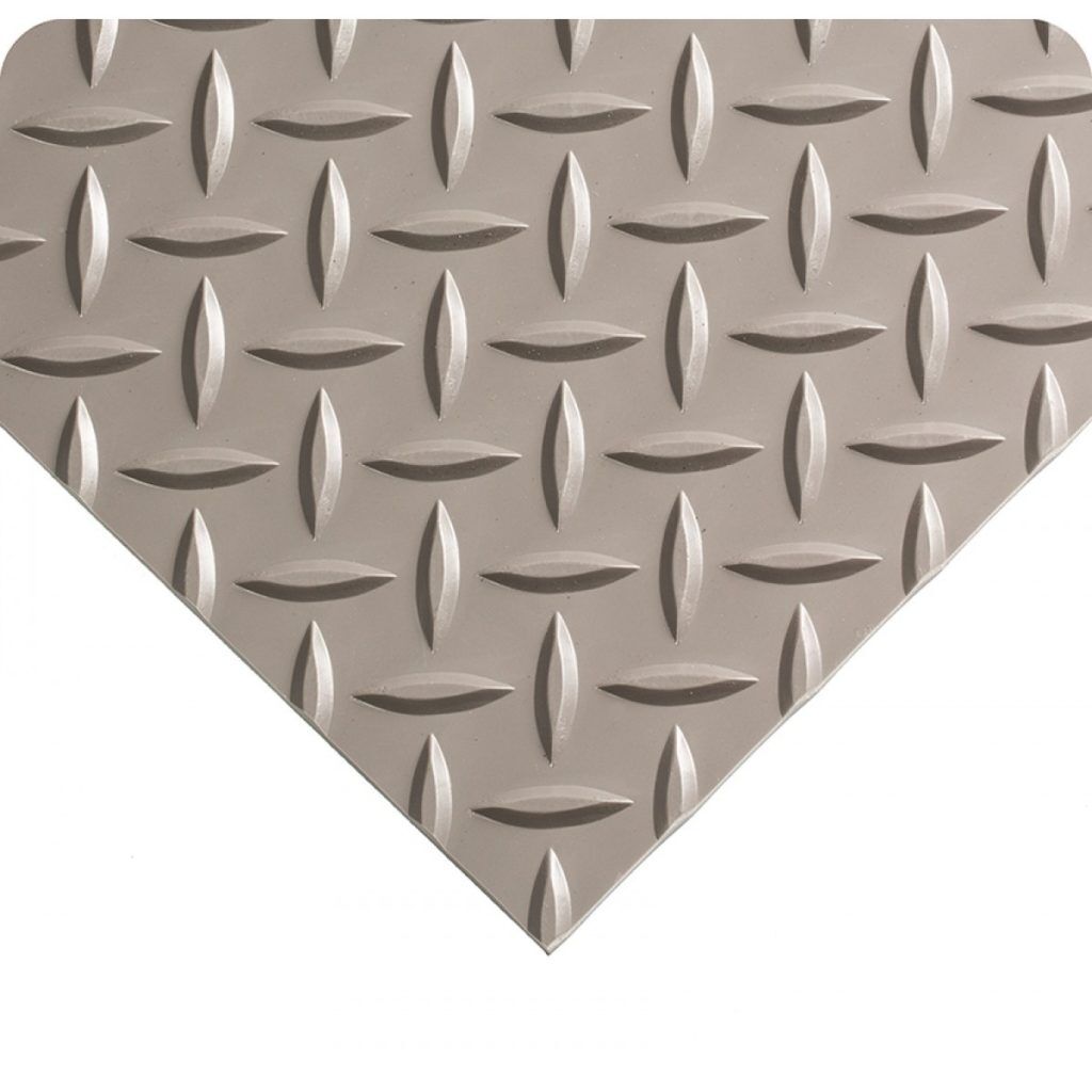 Diamond Plate Anti Fatigue Mat - Gray Surface